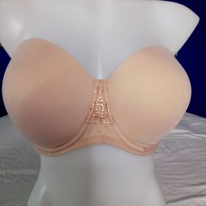 Vanity Fair Beauty Back Beige Full Figure Underwire Strapless Bra 38DD NWT $50